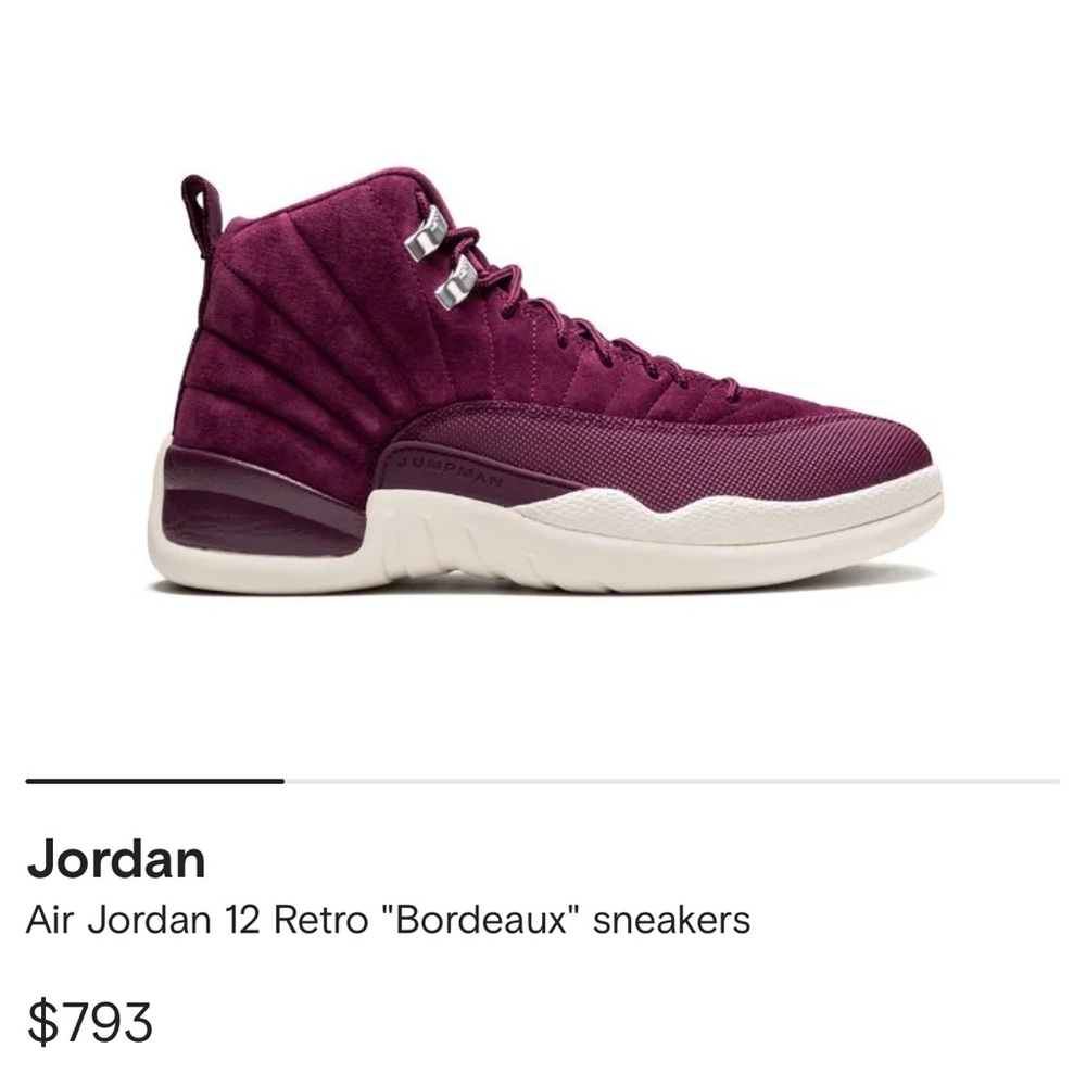 2017 Air Jordan 12 Bordeaux, 6.5Y